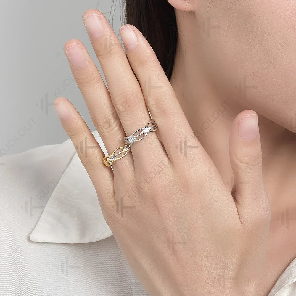 KuololitPT900 Lab Grown Diamonds Engagement Rings for Women Solid Platinum 900 Gold for Engagement Wedding Band Christmas Gifts