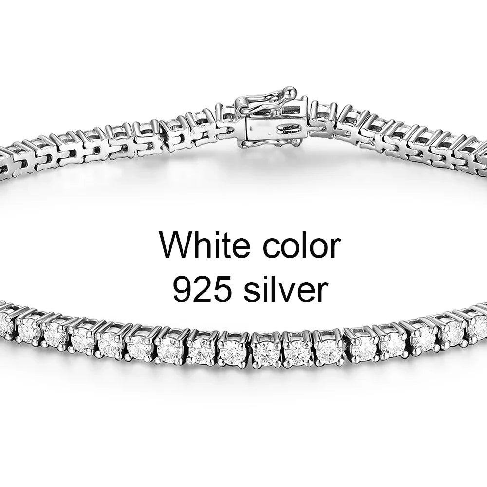 Kuololit Moissanite Bracelet for Women Solid 14K 10K Yellow Gold GRA Moissanite Tennis Bracelet for Engagement Christmas Gifts