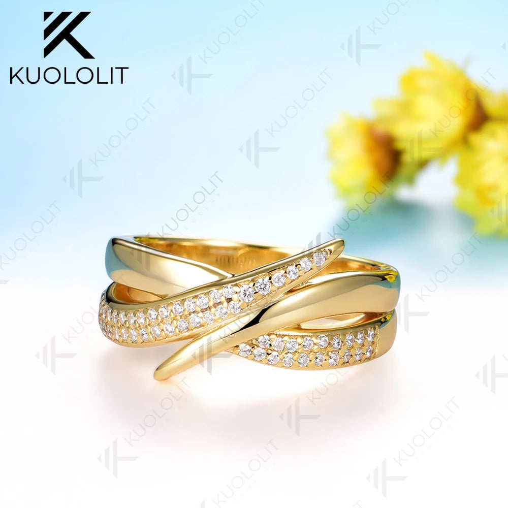 Kuololit 0.23CTW Lab Grown Diamond Engagement Ring for Women Solid 18K 14K 10K 585 White Gold D VS1Ring for Engagement Christmas