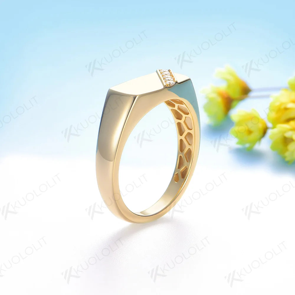 Kuololit PT900 Lab Grown Diamonds Rings for Women Men Solid Platinum 900 White Gold for Engagement Wedding Band Christmas Gifts