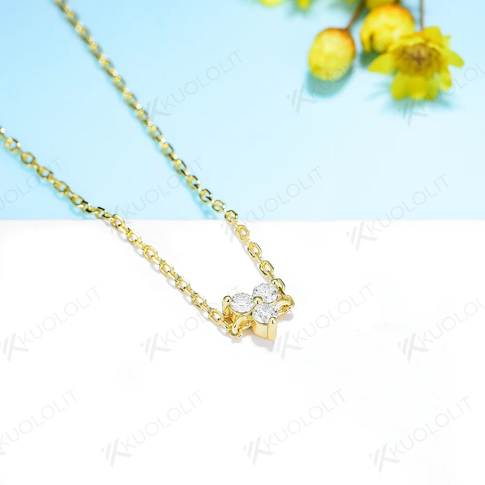 Kuololit Moissanite Bracelets for Women Men 585 18K 10K Adjustable Chains Charm Bracelets for Engagement Party Christmas Gifts