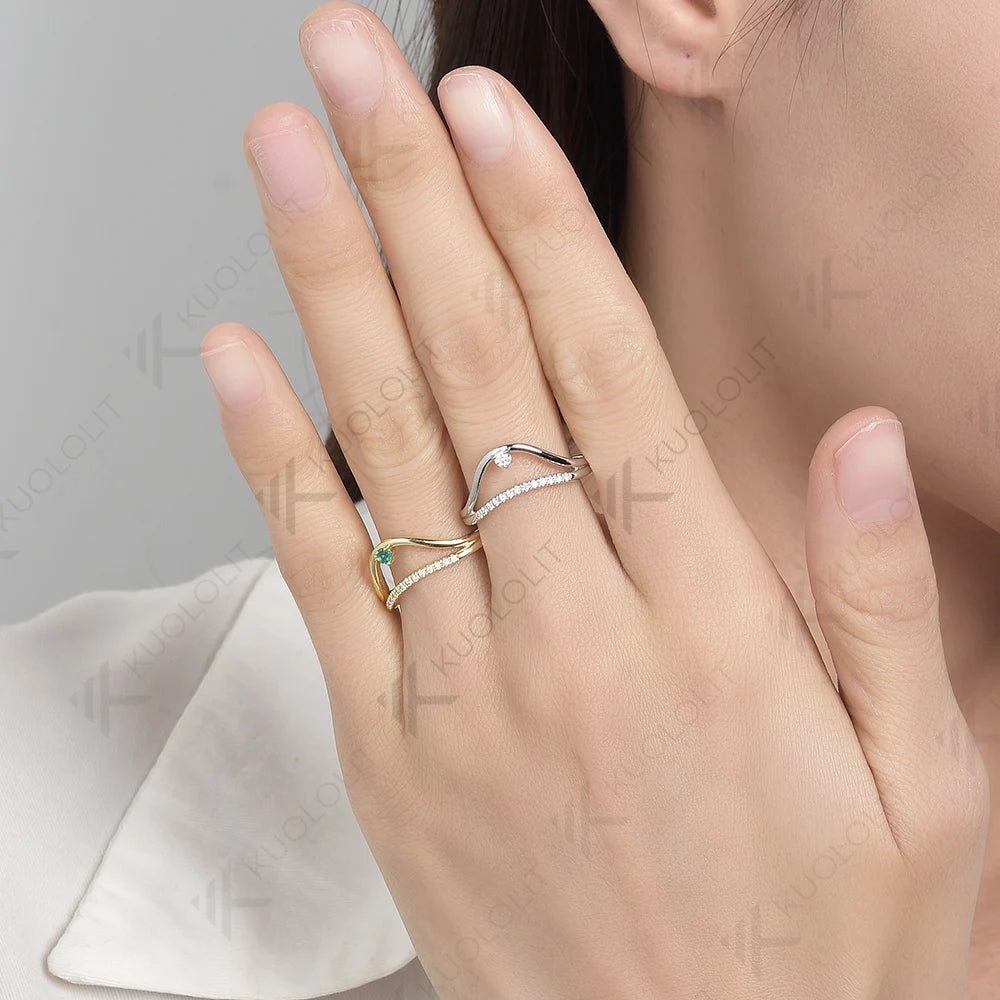 KuololitPT900 Lab Grown Diamonds Engagement Rings for Women Solid Platinum 900 Gold for Engagement Wedding Band Christmas Gifts