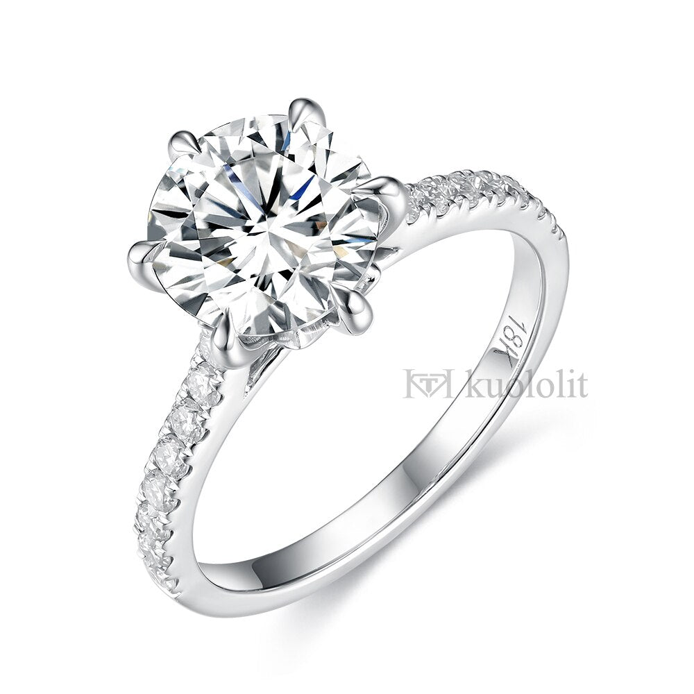 Moissanite Ring, 14K White Gold store Ring, Colorless 1.8 Ct Round Moissanite Ring, V Shape Fabulous Ring, Sweet Sentimental & Great Jewelry Ring